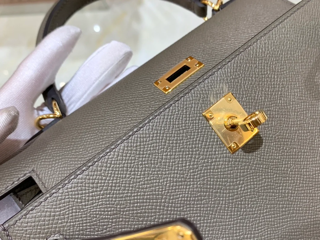 에르메스 켈리 25 셀리에 그레이 골드 하드웨어 (100% HAND MADE)