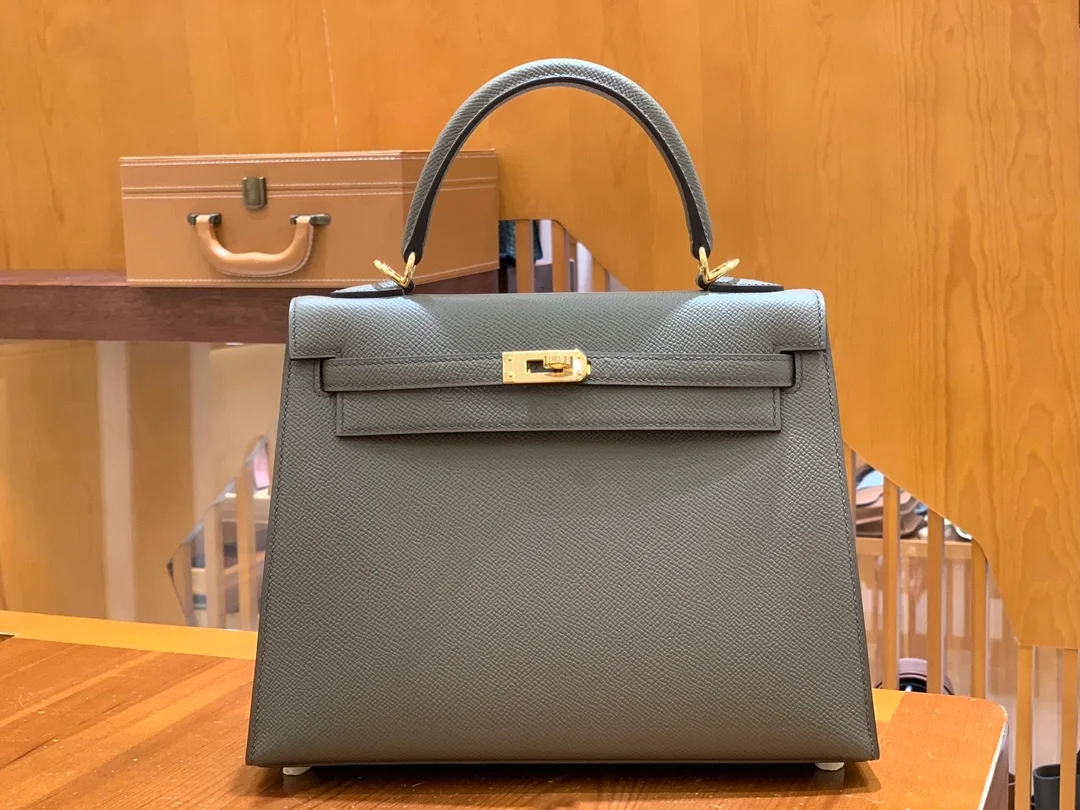 에르메스 켈리 25 셀리에 그레이 골드 하드웨어 (100% HAND MADE)