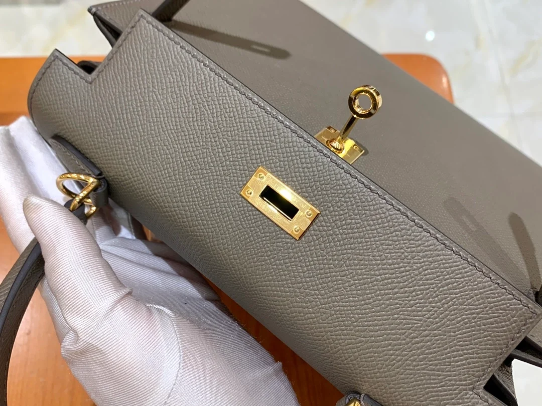 에르메스 켈리 25 셀리에 그레이 골드 하드웨어 (100% HAND MADE)