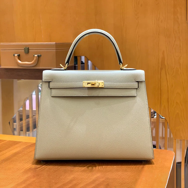 에르메스 켈리 25 셀리에 트렌치 골드 하드웨어 (100% HAND MADE)