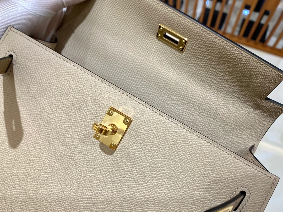 에르메스 켈리 25 셀리에 트렌치 골드 하드웨어 (100% HAND MADE)