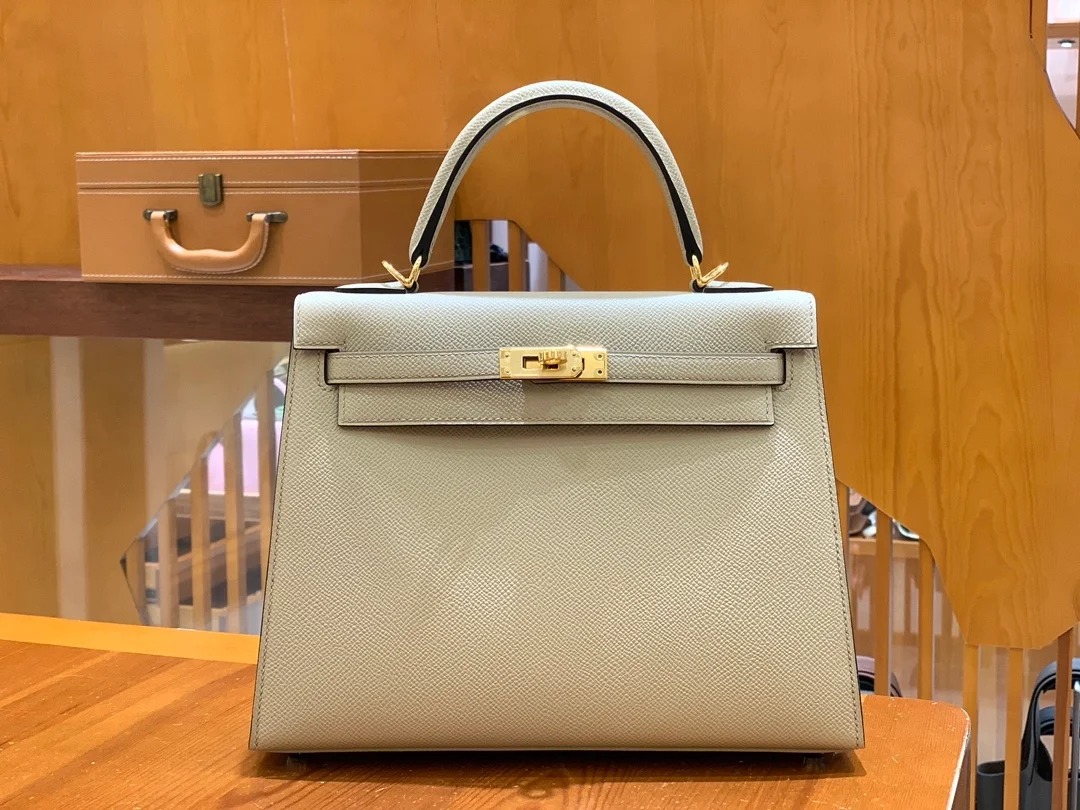 에르메스 켈리 25 셀리에 트렌치 골드 하드웨어 (100% HAND MADE)