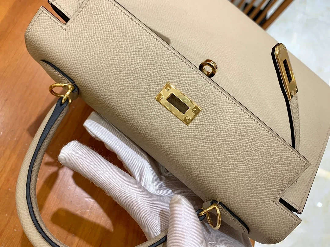 에르메스 켈리 25 셀리에 트렌치 골드 하드웨어 (100% HAND MADE)