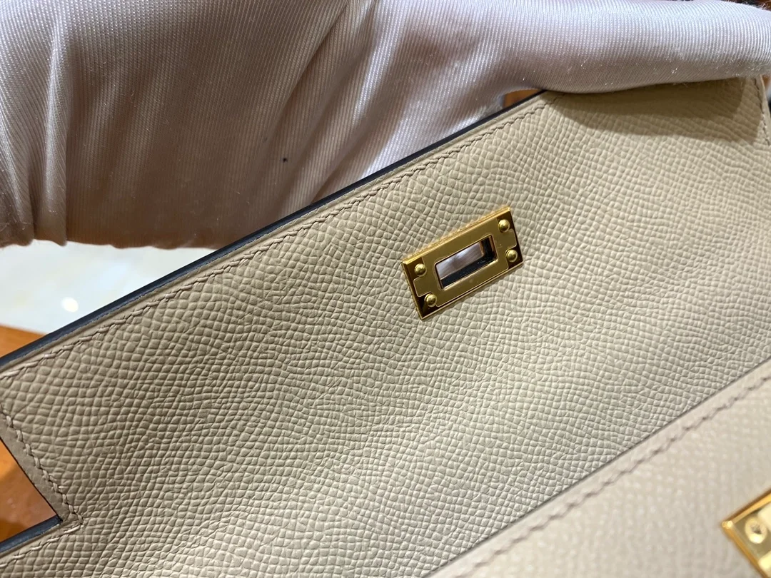 에르메스 켈리 25 셀리에 트렌치 골드 하드웨어 (100% HAND MADE)