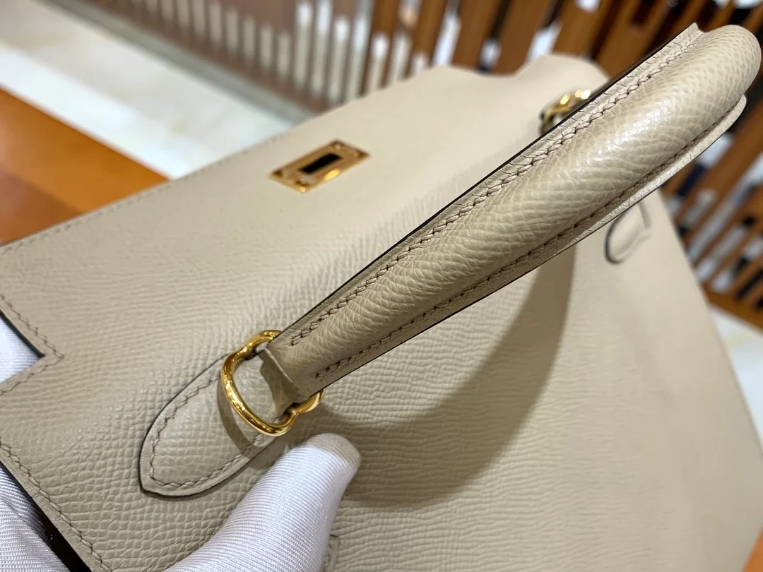 에르메스 켈리 25 셀리에 트렌치 골드 하드웨어 (100% HAND MADE)