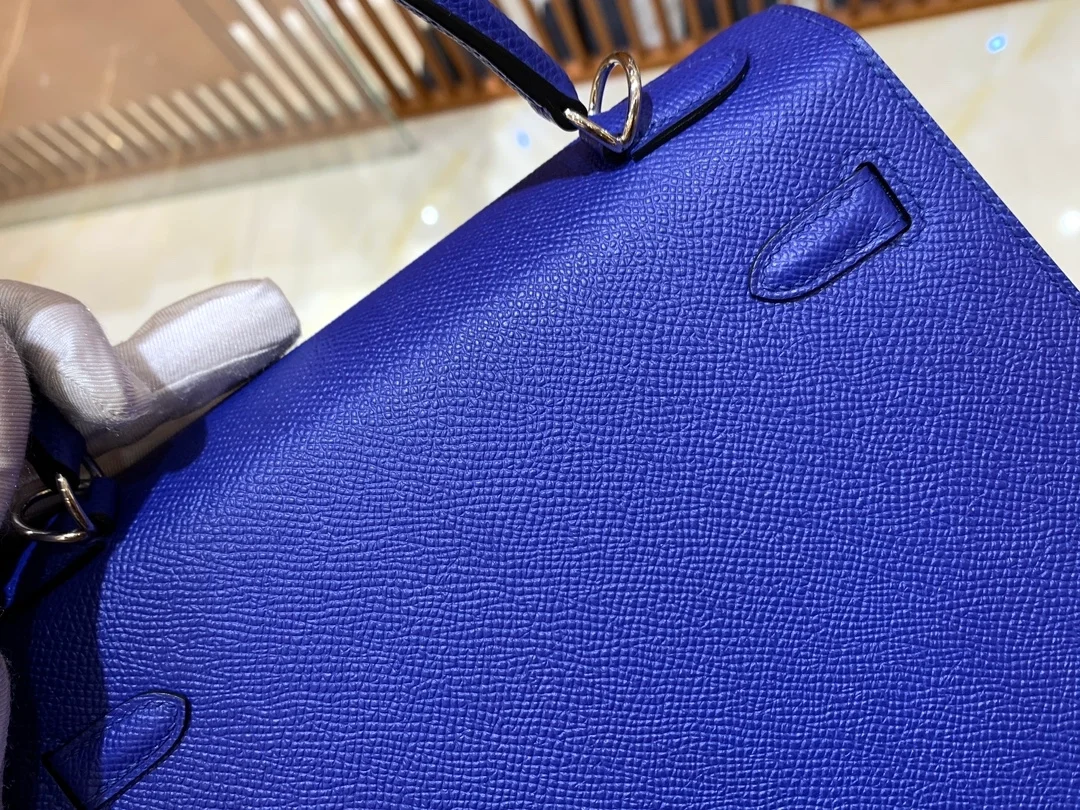 에르메스 켈리 25 셀리에 글레이즈드 블루 실버 하드웨어 (100% HAND MADE)