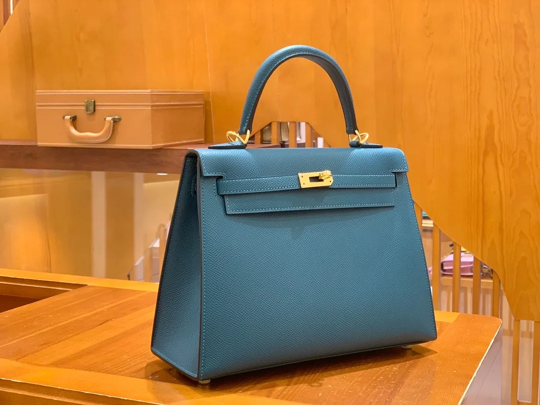 에르메스 켈리 25 셀리에 베르 보스포르 골드 하드웨어 (100% HAND MADE)