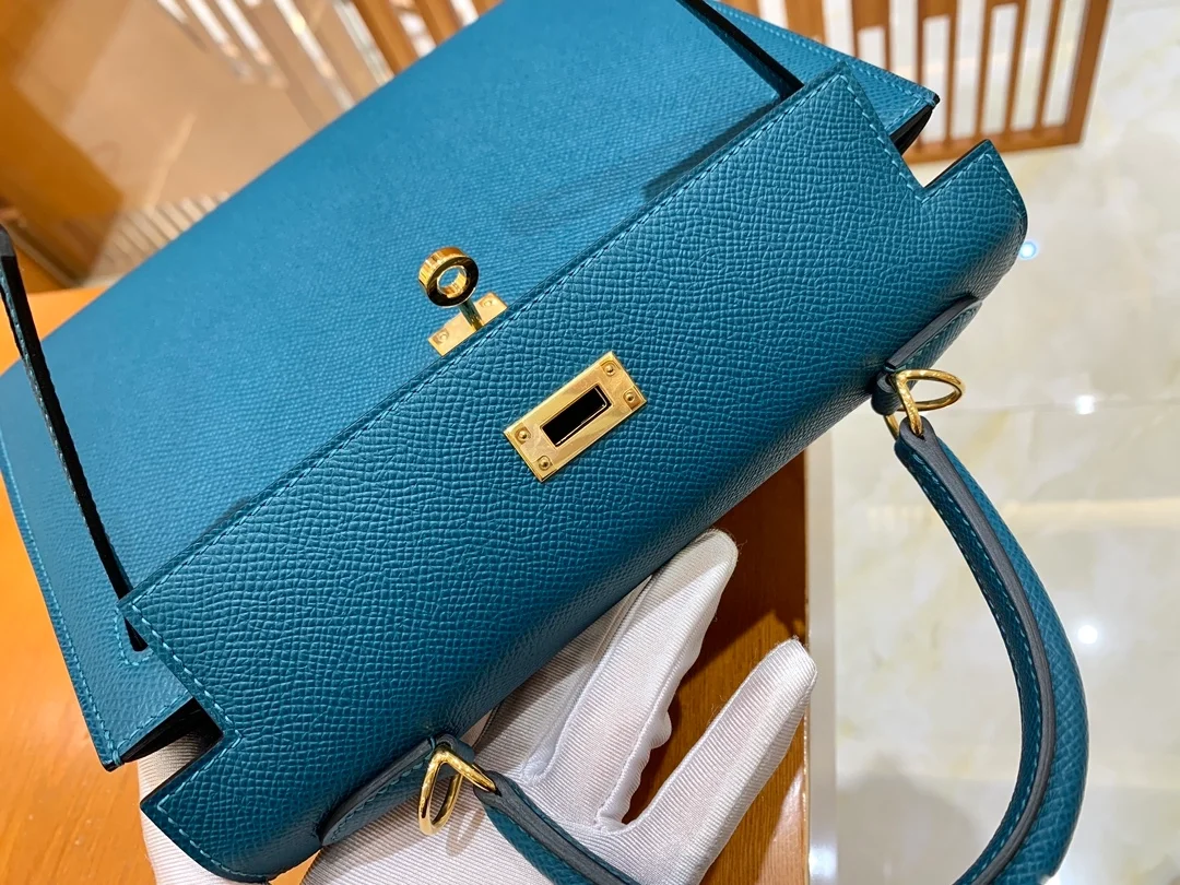 에르메스 켈리 25 셀리에 베르 보스포르 골드 하드웨어 (100% HAND MADE)