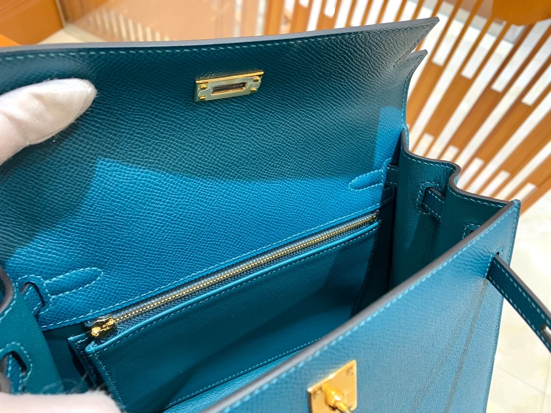 에르메스 켈리 25 셀리에 베르 보스포르 골드 하드웨어 (100% HAND MADE)