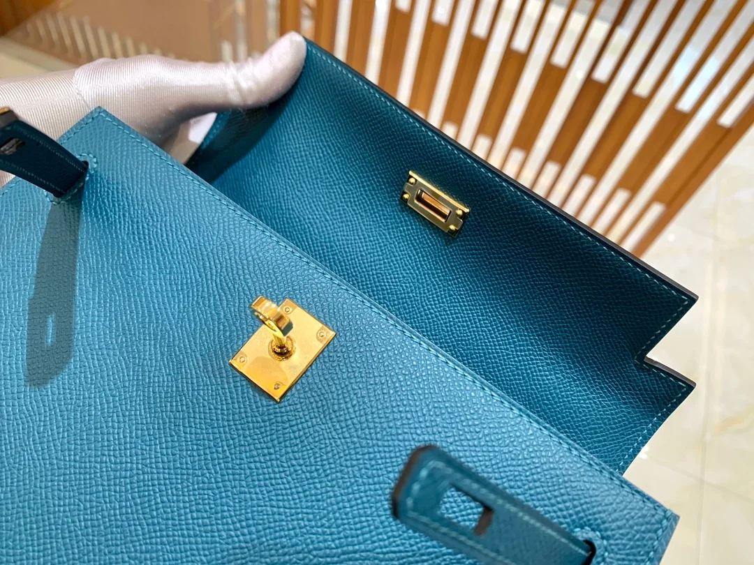 에르메스 켈리 25 셀리에 베르 보스포르 골드 하드웨어 (100% HAND MADE)