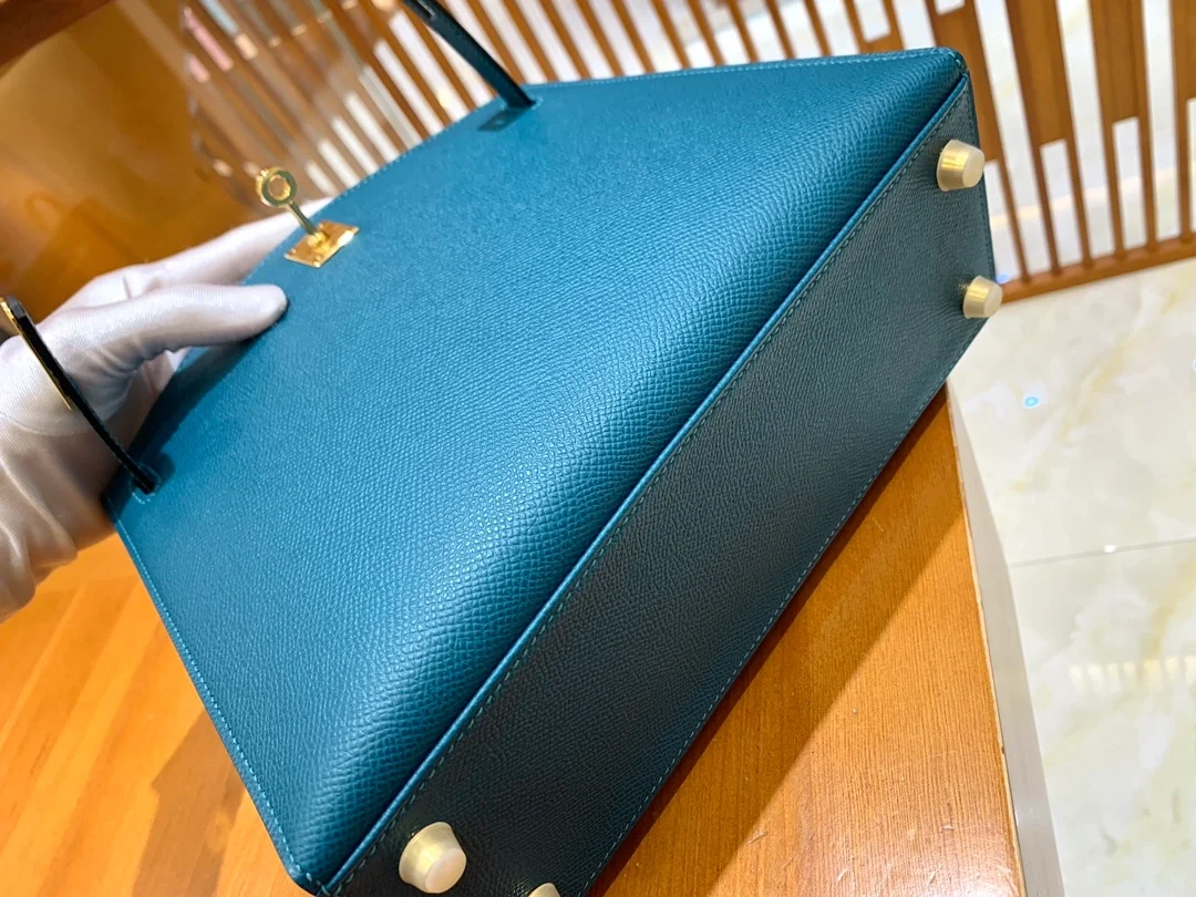 에르메스 켈리 25 셀리에 베르 보스포르 골드 하드웨어 (100% HAND MADE)