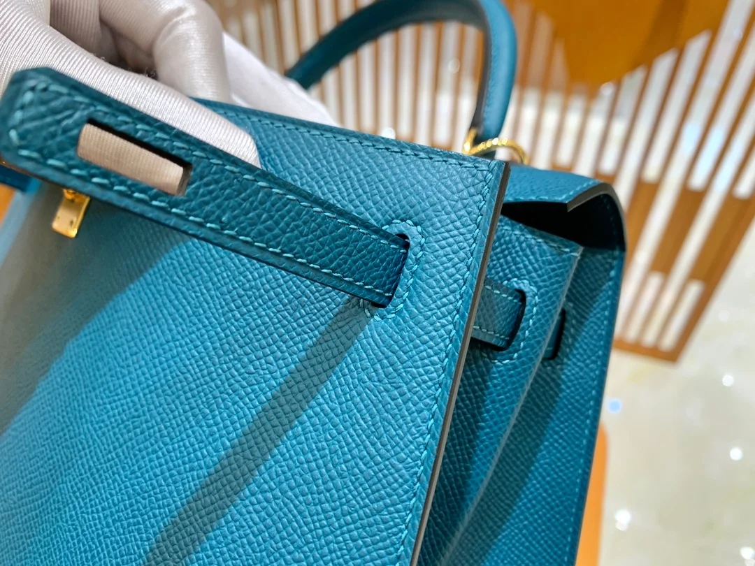 에르메스 켈리 25 셀리에 베르 보스포르 골드 하드웨어 (100% HAND MADE)