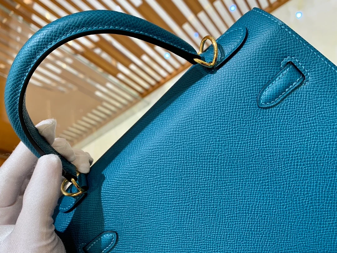 에르메스 켈리 25 셀리에 베르 보스포르 골드 하드웨어 (100% HAND MADE)