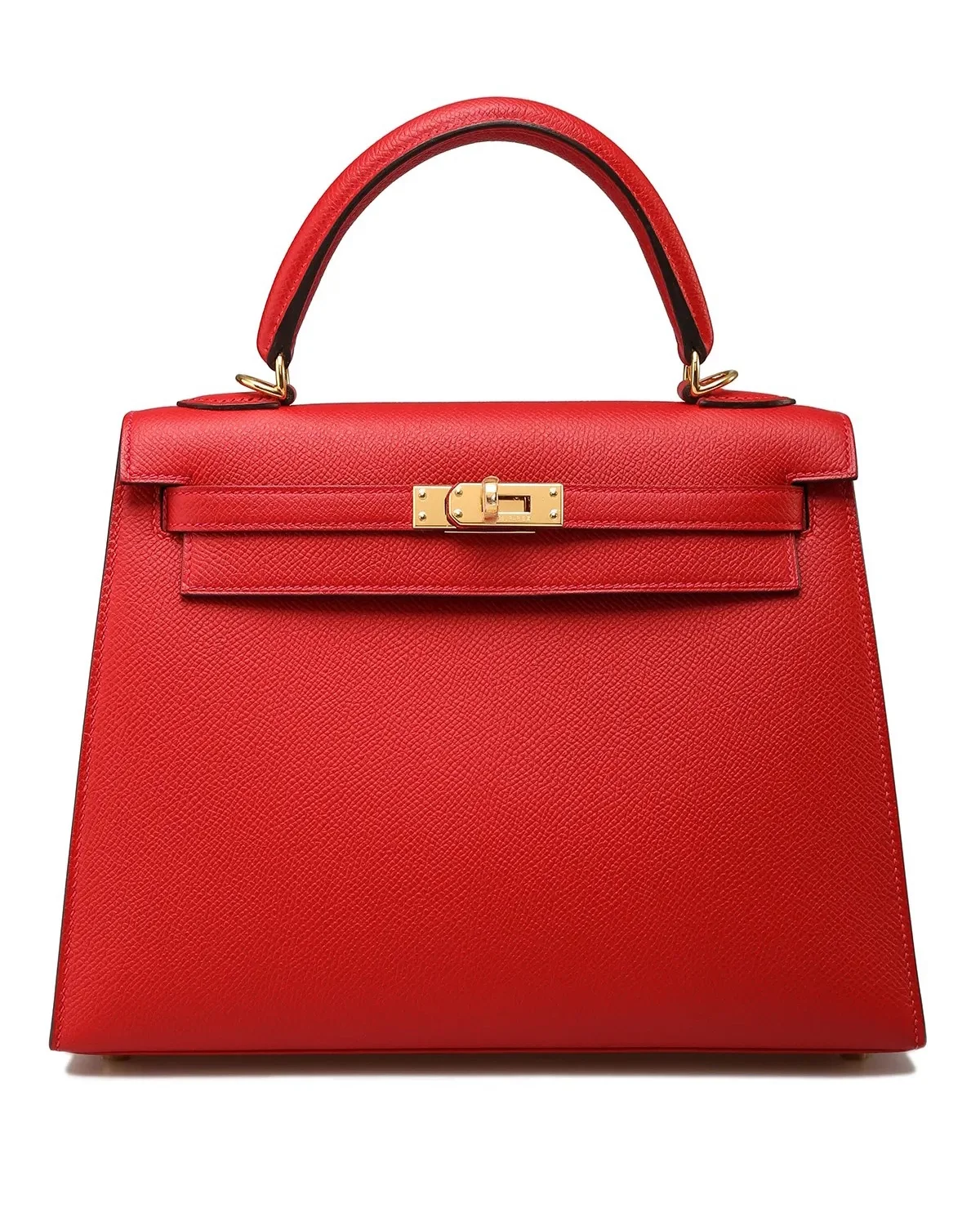 에르메스 켈리 25 셀리에 플래그 레드 골드 하드웨어 (100% HAND MADE)