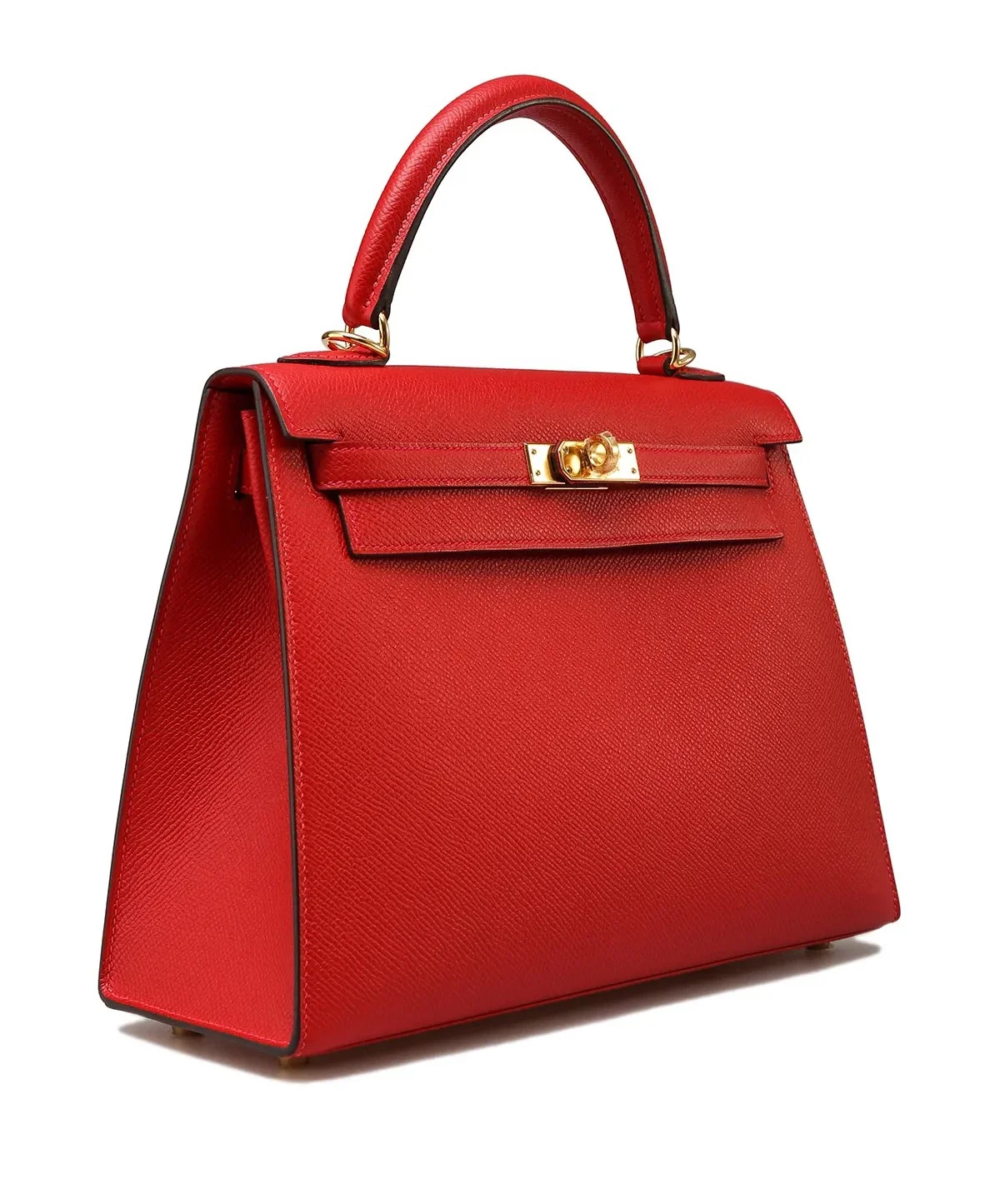 에르메스 켈리 25 셀리에 플래그 레드 골드 하드웨어 (100% HAND MADE)