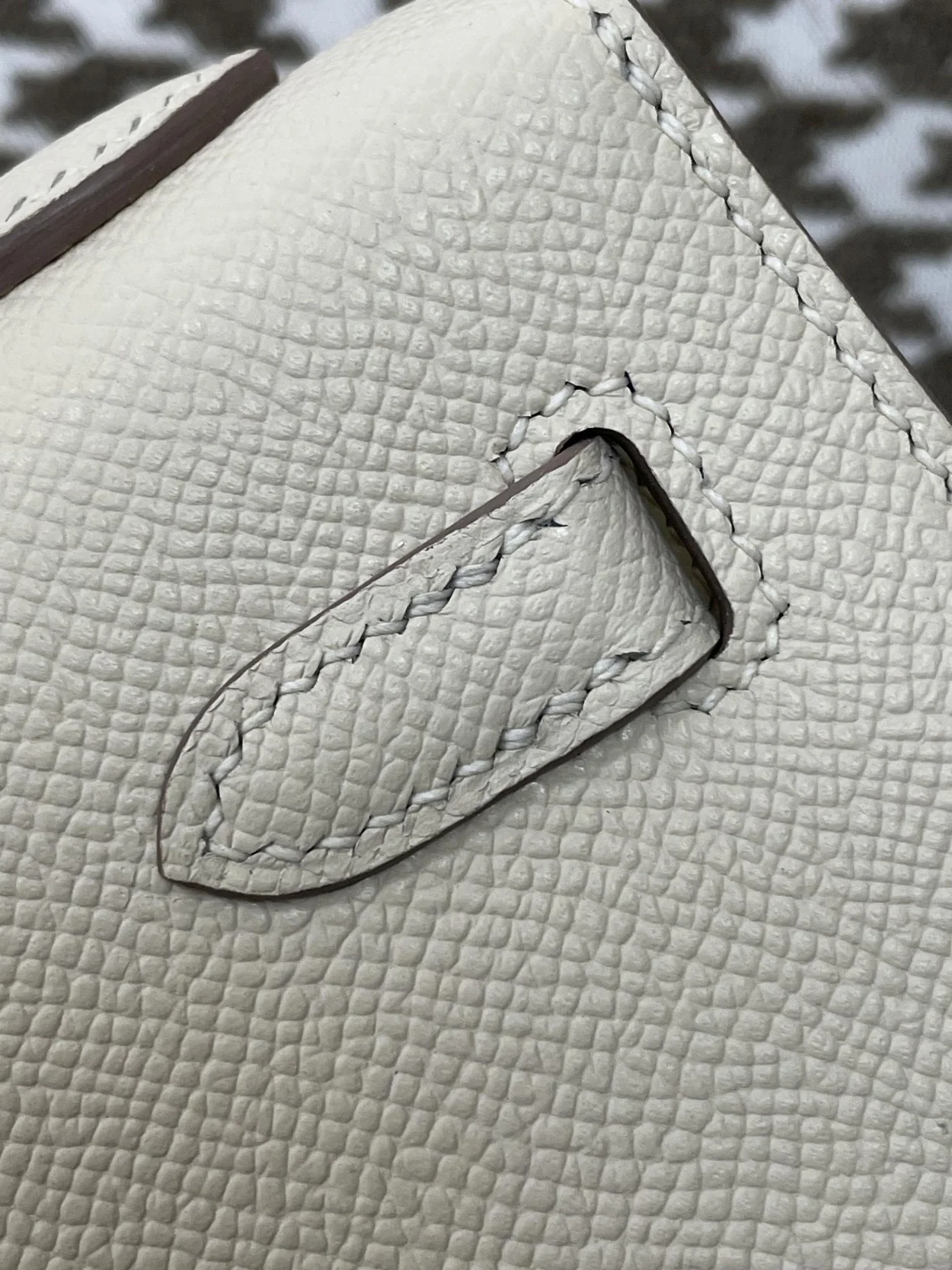 에르메스 켈리 25 셀리에 밀크 쉐이크 화이트 실버 하드웨어 (100% HAND MADE)