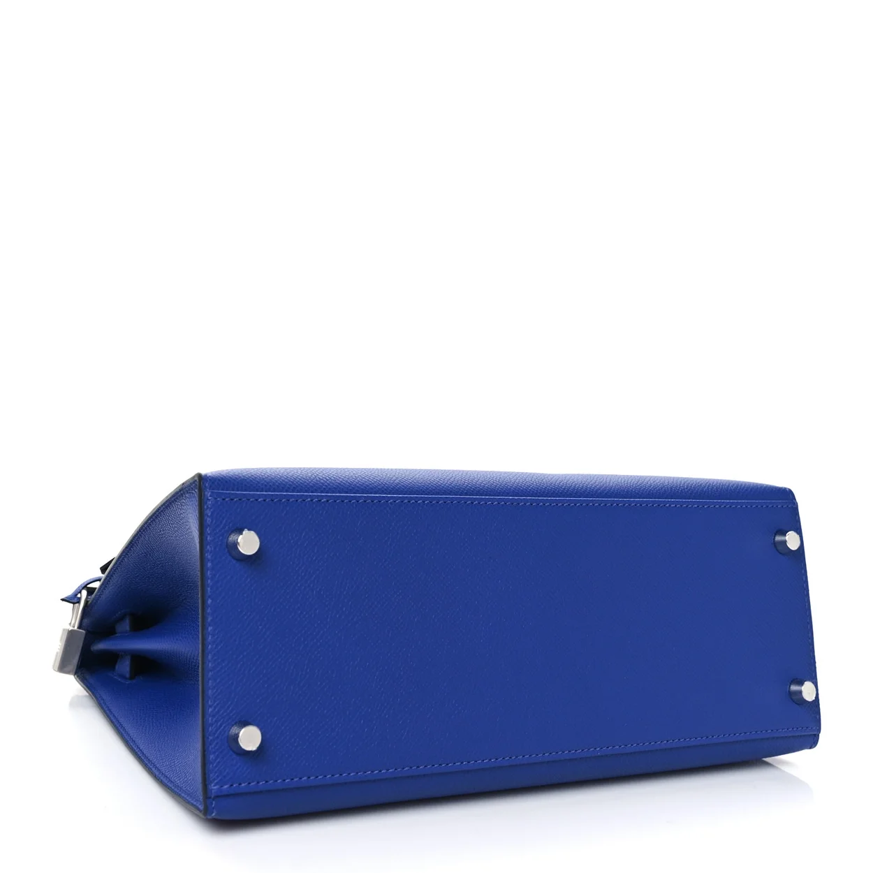 에르메스 켈리 25 셀리에 일렉트릭 블루 실버 하드웨어 (100% HAND MADE)