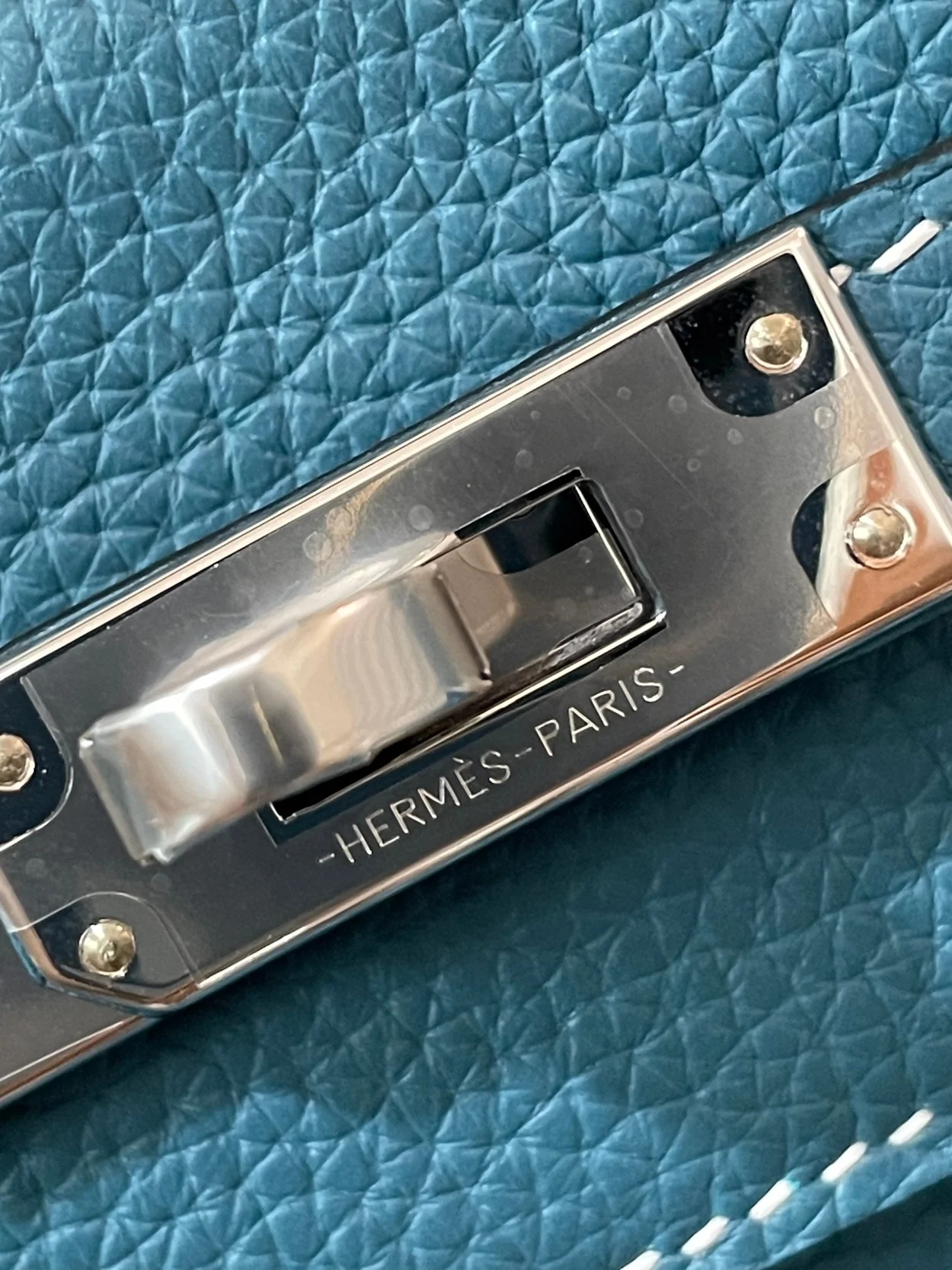 에르메스 켈리 25 르투르네 데님 블루 실버 하드웨어 (100% HAND MADE)