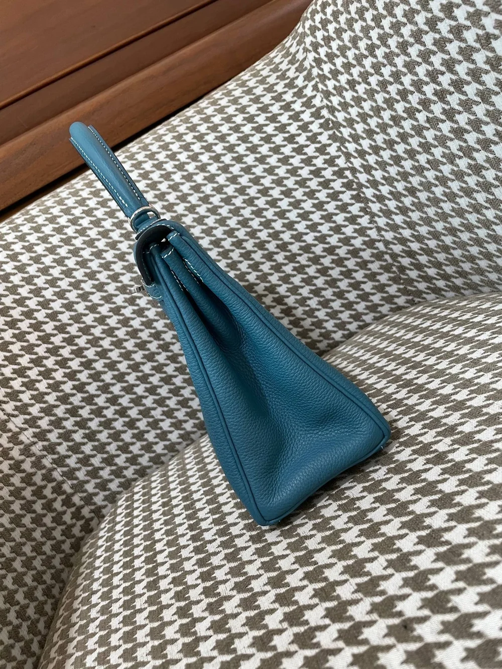 에르메스 켈리 25 르투르네 데님 블루 실버 하드웨어 (100% HAND MADE)