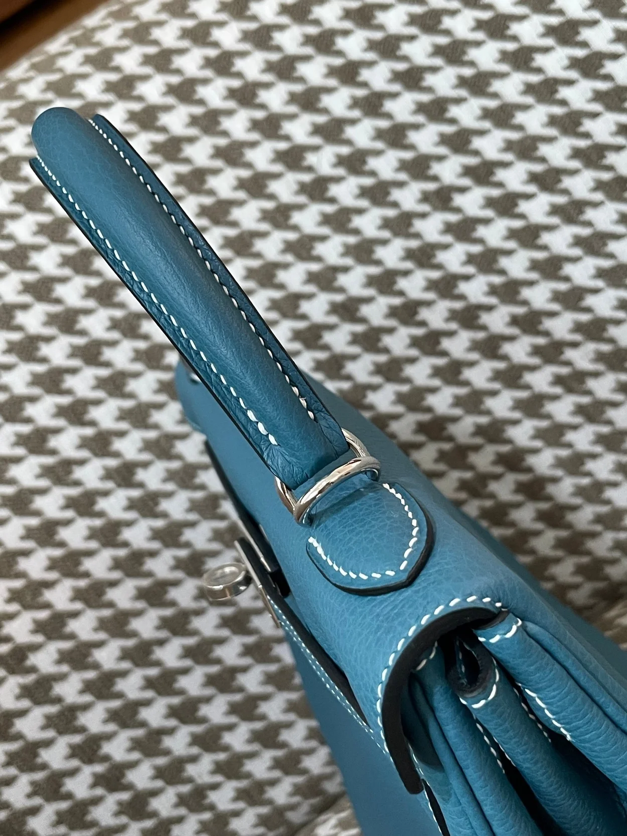 에르메스 켈리 25 르투르네 데님 블루 실버 하드웨어 (100% HAND MADE)