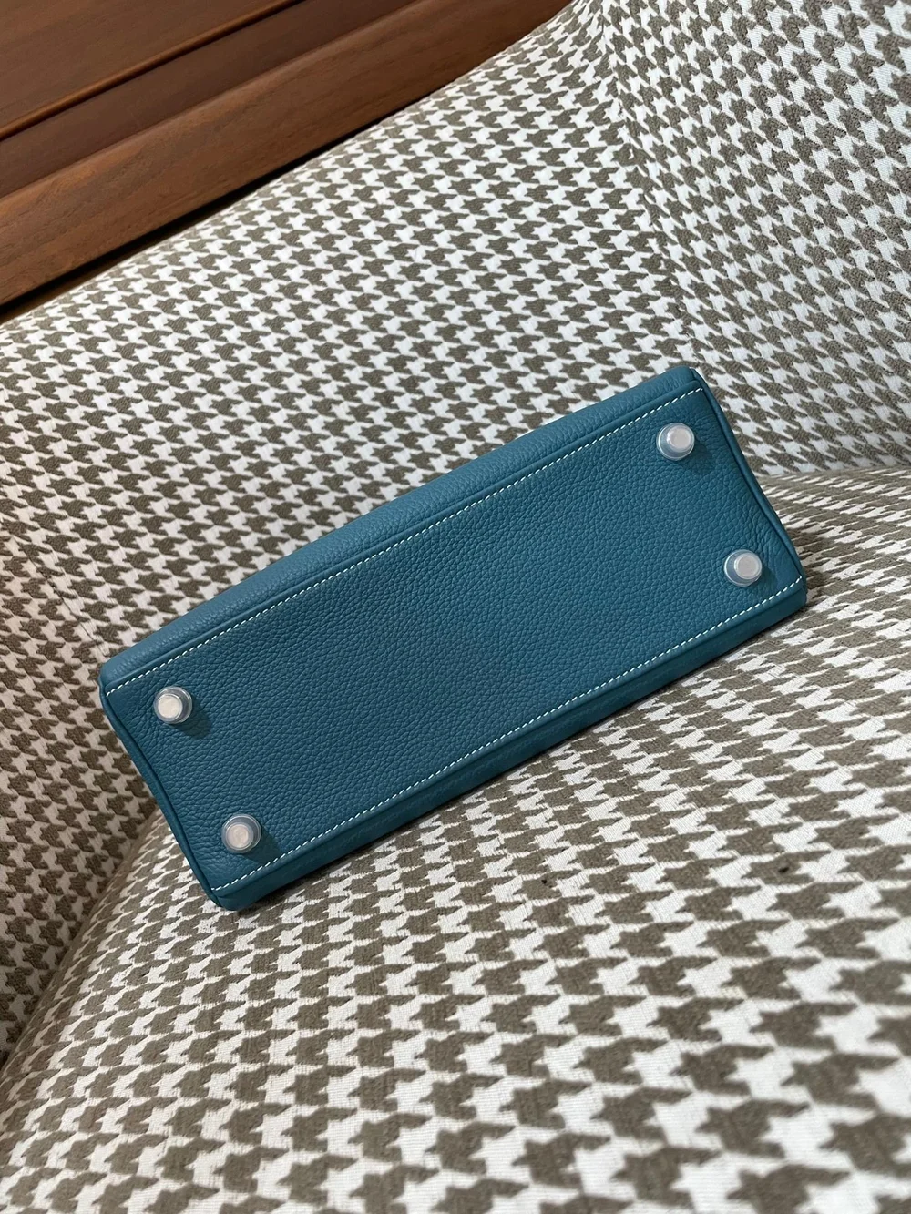 에르메스 켈리 25 르투르네 데님 블루 실버 하드웨어 (100% HAND MADE)