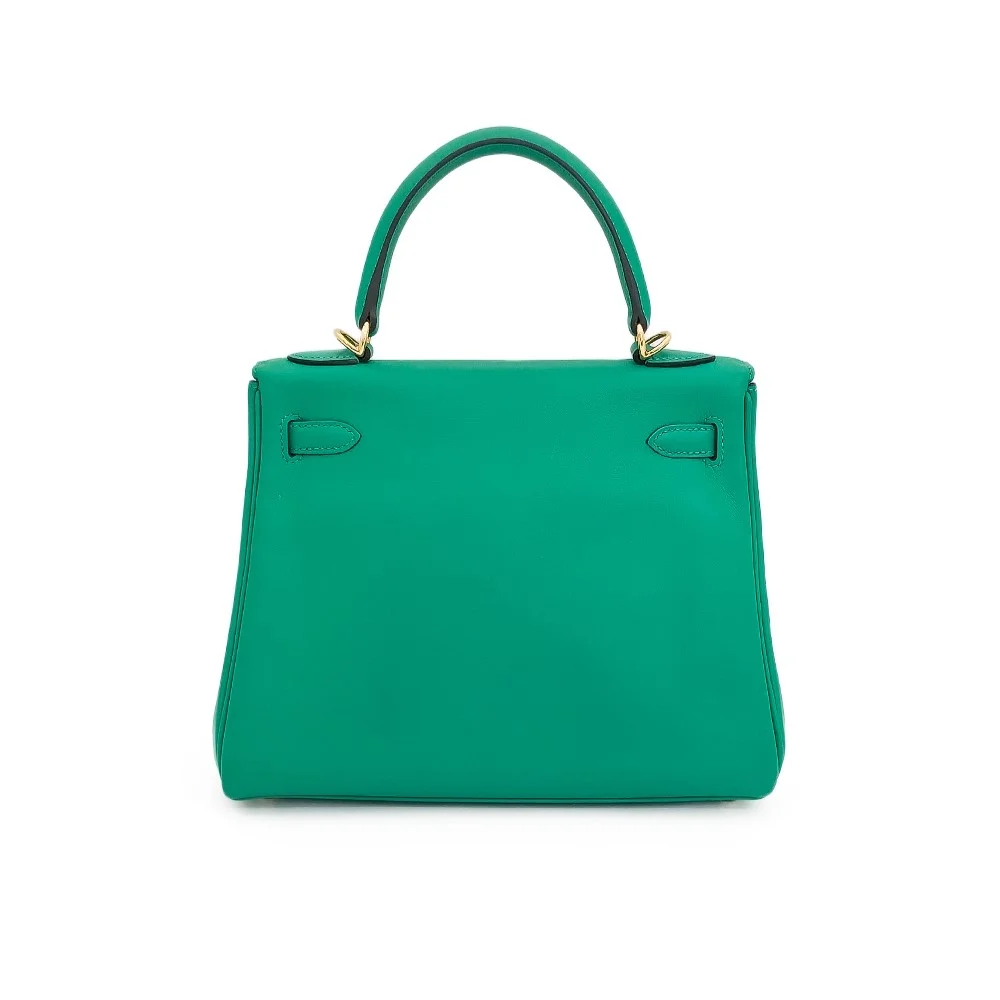 에르메스 켈리 25 르투르네 스위프트 민트 그린 골드 하드웨어 (100% HAND MADE)