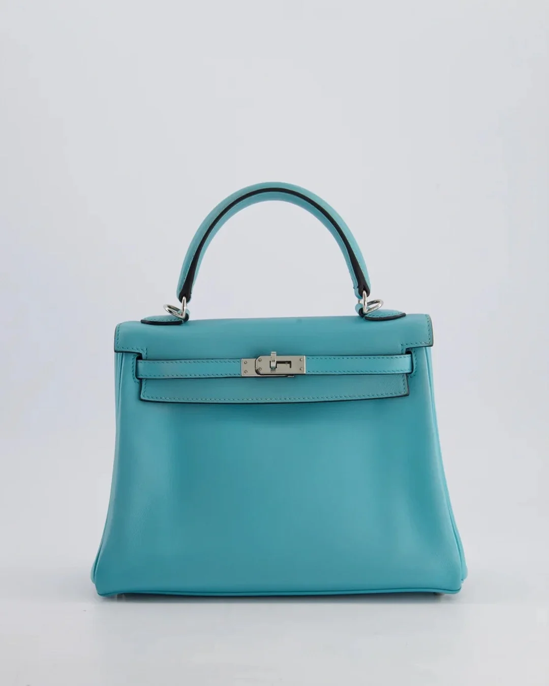 에르메스 켈리 25 르투르네 스위프트 이즈미르 블루 실버 하드웨어 (100% HAND MADE)