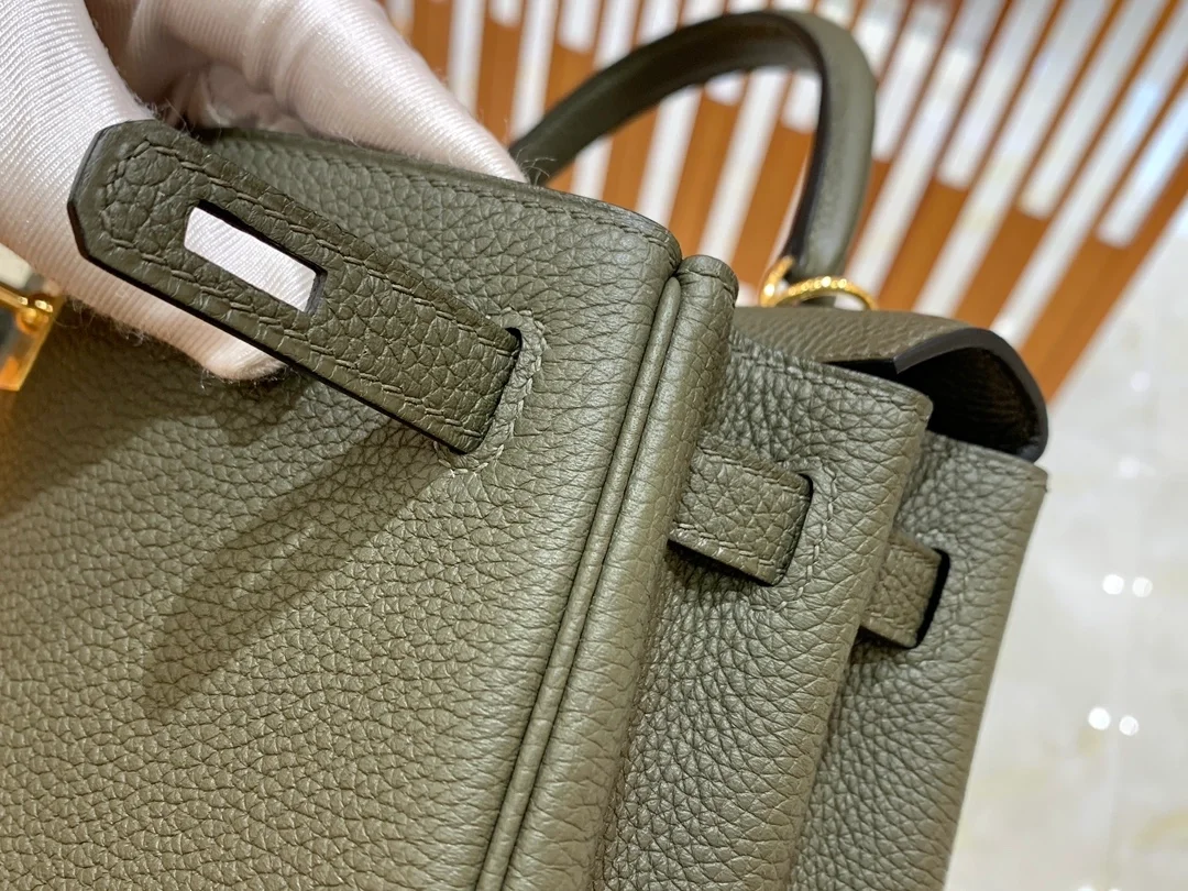 에르메스 켈리 25 르투르네 그레이 그린 골드 하드웨어 (100% HAND MADE)