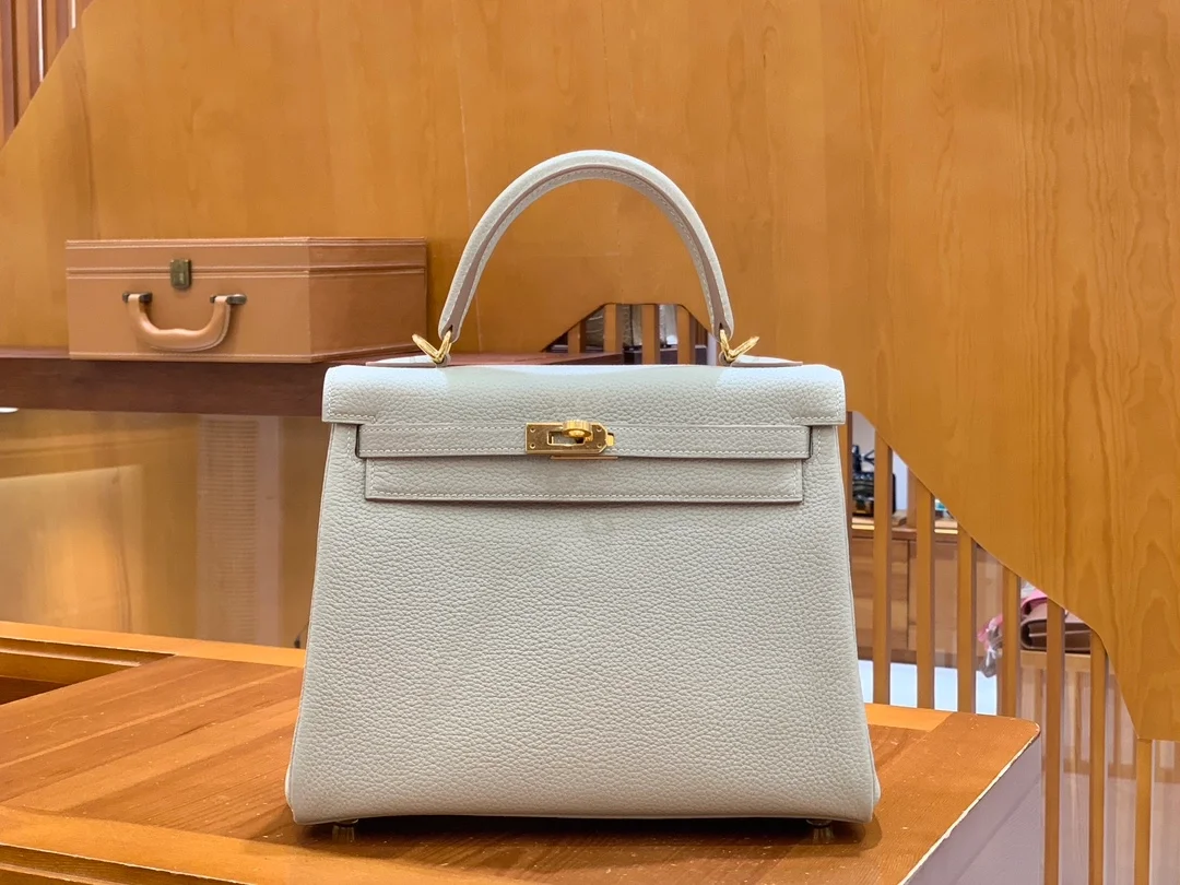 에르메스 켈리 25 르투르네 펄 그레이 골드 하드웨어 (100% HAND MADE)