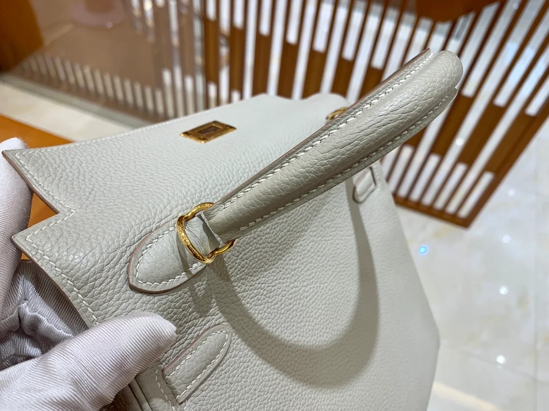 에르메스 켈리 25 르투르네 펄 그레이 골드 하드웨어 (100% HAND MADE)