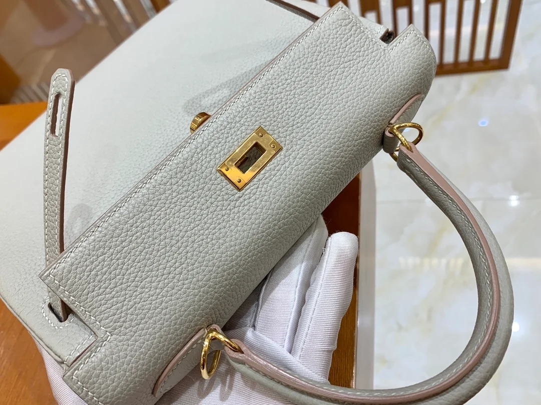 에르메스 켈리 25 르투르네 펄 그레이 골드 하드웨어 (100% HAND MADE)