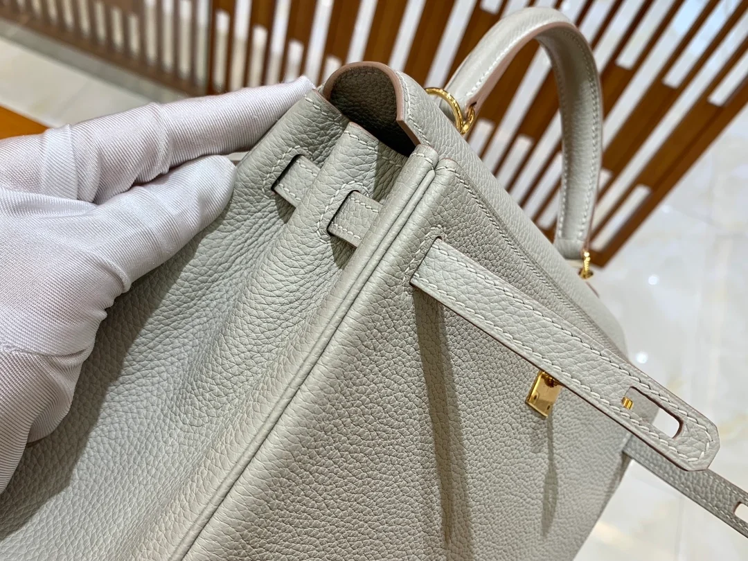 에르메스 켈리 25 르투르네 펄 그레이 골드 하드웨어 (100% HAND MADE)