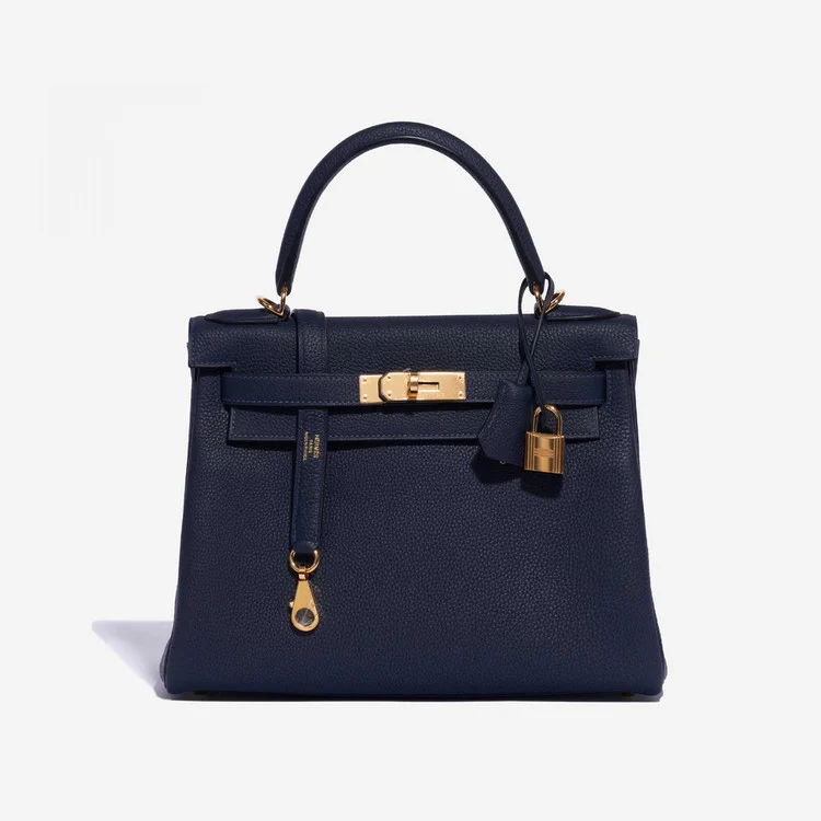 에르메스 켈리 28 르투르네 blue nuit 골드 하드웨어 (100% HAND MADE)