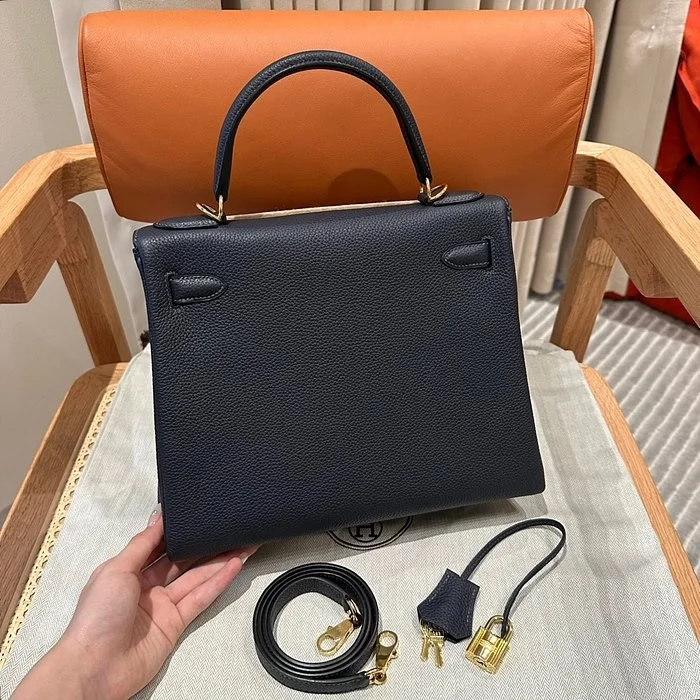 에르메스 켈리 28 르투르네 blue nuit 골드 하드웨어 (100% HAND MADE)