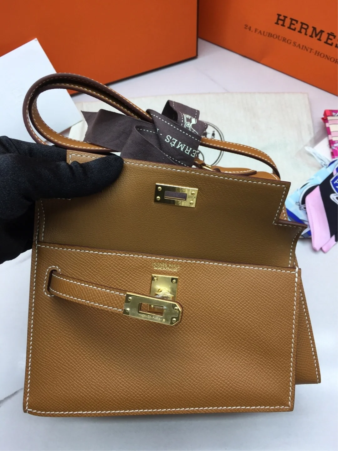 에르메스 켈리 디소더 앱송 레더 (100% HAND MADE)