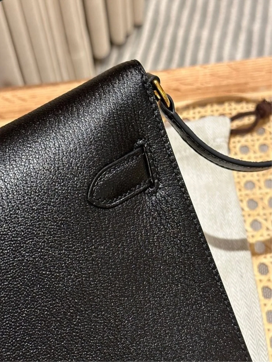 에르메스 켈리 엘란 블랙 골드/실버 (100% HAND MADE)