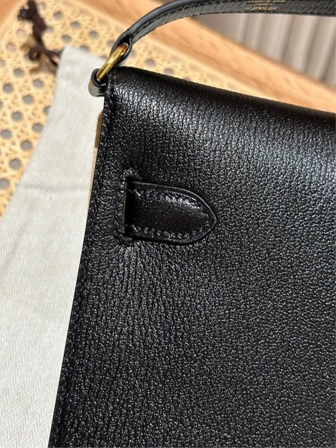 에르메스 켈리 엘란 블랙 골드/실버 (100% HAND MADE)