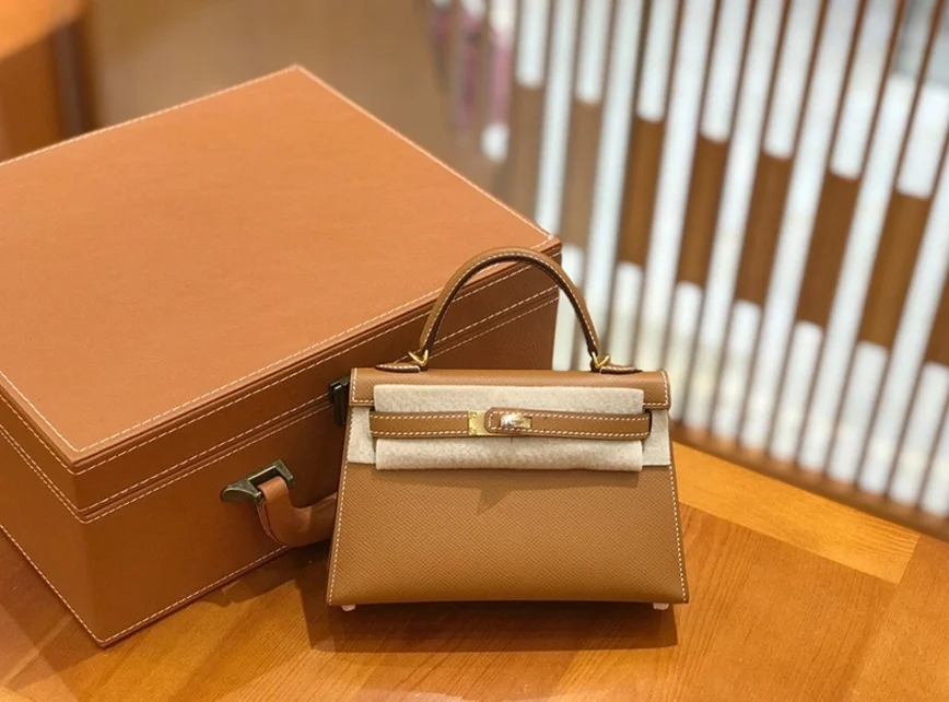 에르메스 미니 켈리 2세대 셀리에 골드 브라운 골드 하드웨어 (100% HAND MADE)