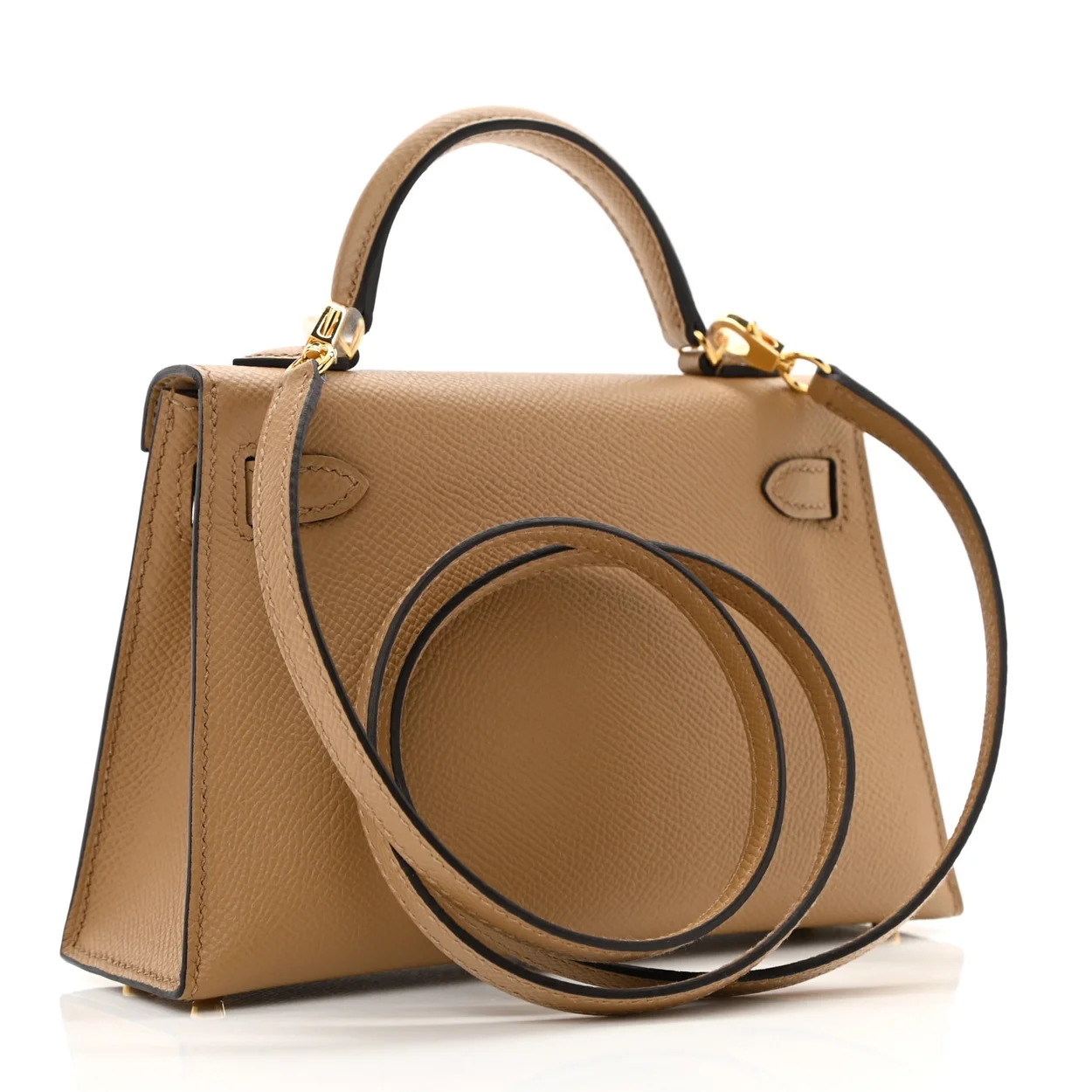 에르메스 미니 켈리 20 셀리에 카멜 골드 하드웨어 (100% HAND MADE)