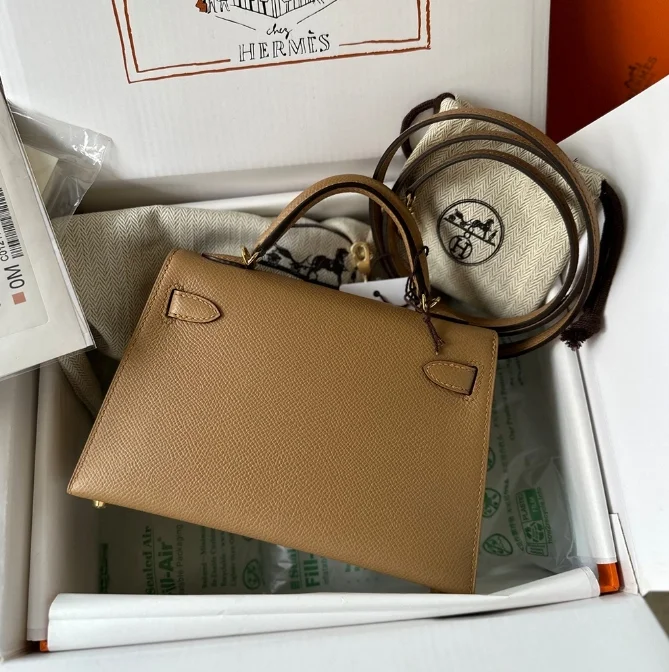 에르메스 미니 켈리 20 셀리에 카멜 골드 하드웨어 (100% HAND MADE)
