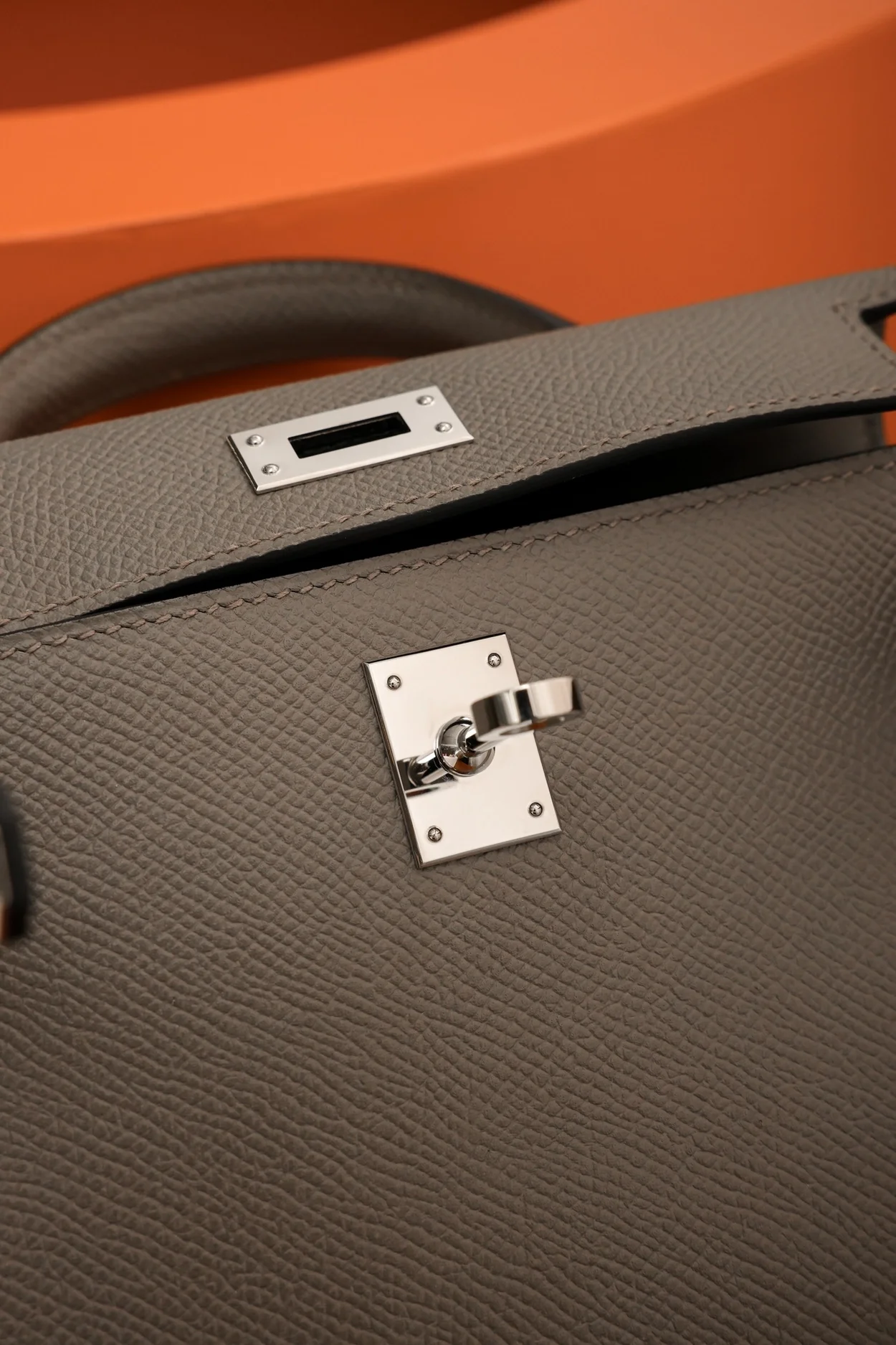 에르메스 미니 켈리 셀리에 그레이 팔라듐 하드웨어 (100% HAND MADE)