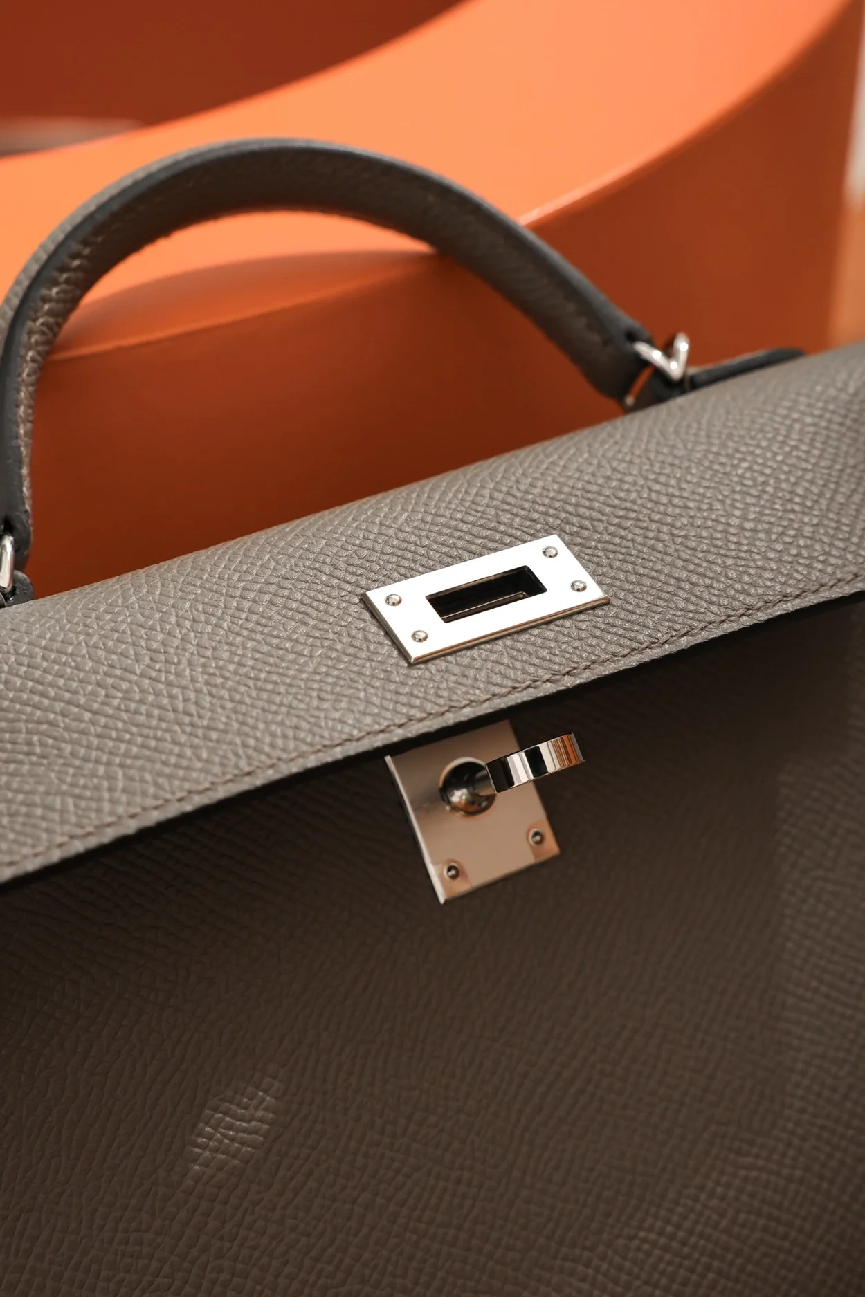 에르메스 미니 켈리 셀리에 그레이 팔라듐 하드웨어 (100% HAND MADE)