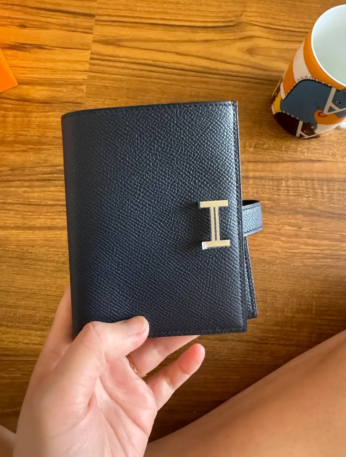 에르메스 베안 컴팩트 쉐브르 반지갑